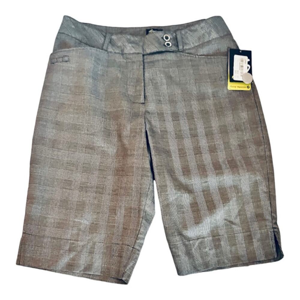 SWING BETTE & COURT Houndstooth Lindsey Fit Golf Bermuda Ladies Size 8